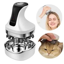 Home Beauty Instrument Multi claw scalp massager for head massage electric to relax the deep tissues of shoulders arms neck knead body cat pet home Q240508