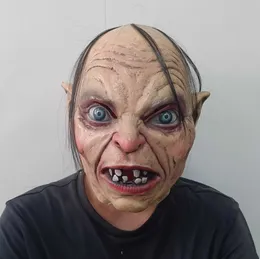 Party Masks Gollum latex mask role-playing horror party makeup clothing accessories Halloween Q240508