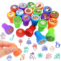 Party Favor 10st Blandade frimärken för barn Selfink Toy Stamp Graffiti SEAL BOKBOOKING DIY Målning Po Decor Gift Toys