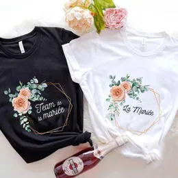 T-shirt maschile single addio addio al nubilato di addio al nubilato TS Shirt evjf Future Bride Tshirt Team T-shirt T-shirt Bridesmaid Bridal Wedding Tops T240506