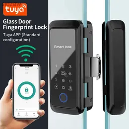 Smart Lock Tuya Application Controls Glass Lock Blocco Impronta Intelligente Bluetooth Bluetooth 13.56MHz WX