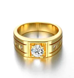 Gioielli per uomini di lusso Platinumgoldrosegold Solitaire Set di cornice set Cz Cristal Crystal Band Ring Pinky US Size8102750165