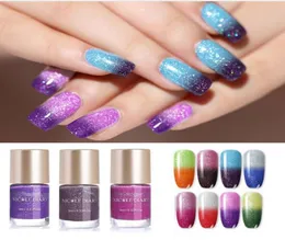 5pcslot 9ml Térmico esmalte Termal Glitter Temperature Color Alteração da manicure de manicure Shinny Shimmer Lacquer6828718