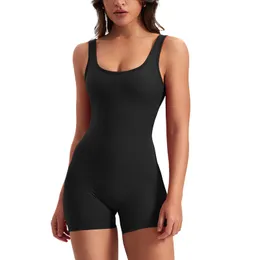 Kobiety Jumpsuits seksowne tanki bez rękawów Krótki romper sportowy Bodysit One Piece Krótki kot