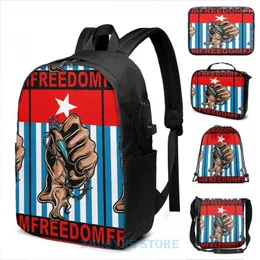 Plecak Graphic Print Freedom West Papua Morning Star Flag USB Charge Men School Torby