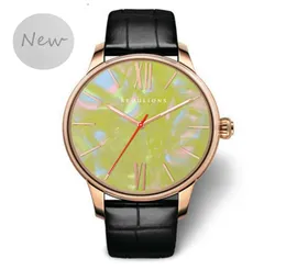 Aurora Color Shell Watch Nearth Trade New Reoulions 럭셔리 브랜드 가죽 Watch9507023