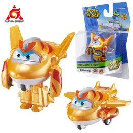 Super Wings S5 2 Mini Transforming Deformation Transform-a-Bots Airplane Action Figures Robot Transformation Toys For Kids Gif 240508