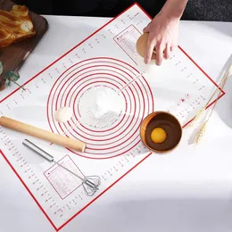 80/60cm büyük silikon fırın paspas paspa pizza hamuru yapışmaz pasta tahtası mutfak pişirme aletleri pişirme pedi pişirme aksesuarları