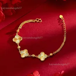 Luxury G Bracelet G Clover BB 4 FF VAN Cd Designer Charm Pearl Bracelets 66Scharm Leaf 18K Gold Laser Brand Bangle Necklace Earrings Diamond Duv1 256 739