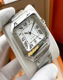 TWF V12 Wersja Nowa mewa Automatyczna męska zegarek WSSA0018 Biała tarcza Bransoletka ze stali nierdzewnej Sapphire Sapphire Luksusowe zegarki Puretim6186282