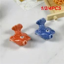 Chopsticks 1/2/4PCS Cuisine Restaurant Ceramic Carp Color Cartoon Little Spoon Rack