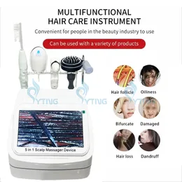 Portable 5 in 1 Hair Regrowth Machine Hair Analysis Scalp Analysis for Hair Loss Scalp Massage Hair Analyzer