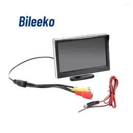 Bileeko 자동차 모니터 5 인치 화면 후면 뷰 역 카메라 TFT LCD 디스플레이 HD 디지털 색상