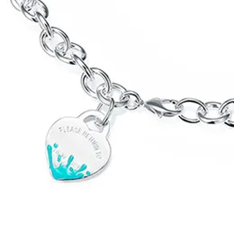 S925 Silver Love Heart Anhänger Halskette Luxus Marke Four Sailoroon Goth Blue Ink Designer Diamond Zirkon Halsketten Party Schmuck für Frauen Geschenk