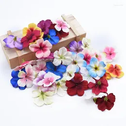 Dekorativa blommor 20st Artificial Orchid for Home Wedding Decoration Accessories Pompon DIY WREATH NEEDRUCH SILK CHERRY ROSES