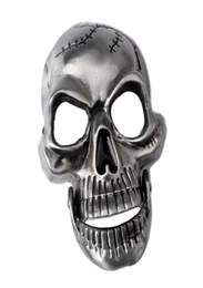 Paski gotycka punkowa czaszka głowa głowa srebrna skórzana klamra męska męskie zawiasowe jawbeltsbelts2963922
