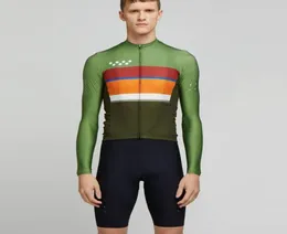 2021 Spring The Pedla Cycling Jersey 및 Bib Shorts Suit Long Sleeve 자전거 상단 및 젤 패드 바닥 통기성 MTB Riding Wear 2039771