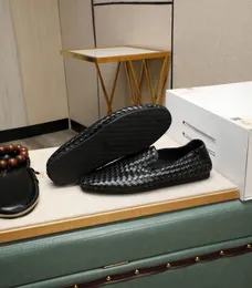 Designer Nya körskor för herr loafers klänning går slip på riktiga läder skorstorlek 38-44