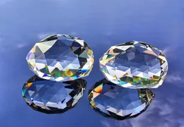 40 -миллиметровый хрустальный шарик прозрачные кристаллические призмы Suncatcher люстры кристаллы подвесные аксессуары Diy Bead Curting Vanging Ornament H JLL9192256