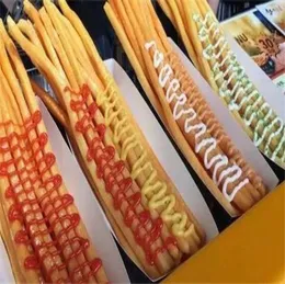 Canavar Süper Uzun Fransız Freis Kağıt Paketleme Kutuları 100 PCS1lot Footlong Patates Fries En Uzun Cips Kağıt Paket Kutuları1855321