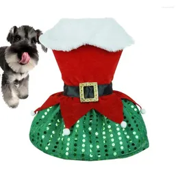 Vestido de vestuário de pet -tear de cachorro vestido de natal criativo Papai Noel Roupas Multifuncionais Acessórios pequenos interessantes algodão