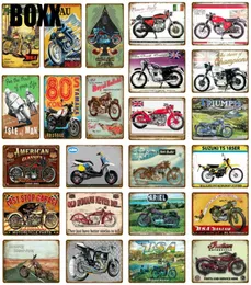 American Italy England Classics Motorcycles Metal Tin Signs Vintage Wall Poster For Pub Bar Garage Club Home Decor Sticker1119408