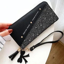 Women Wallets Lady Purses Wristlet Handbags Coin Purse Zipper Long Clutch Wallet Card Holder Burse Bags Billfold Dropshiping 240429