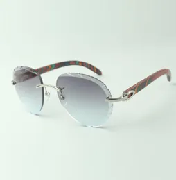 Klassische Sonnenbrille 3524027 mit Pfauen natürliche Holzarme Gläser Direkter S -Größe 18135 MM7309028