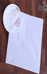 12pcs 28cmx28cm 100cotton nakış dantel handchief erkekler kare saf beyaz mendil9684881