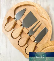 4 Ostknivar Set Cheese Cutlary Steel Stainless Cheese Slicer Cutter Wood Handle Mini Knife Butter Knifel Spatula Fork2696989