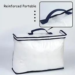 18pcs Quilt Kissen Aufbewahrungsbeutel bewegt Bettwäschepackung transparentes PVC -Deckenkissenbezug 240510