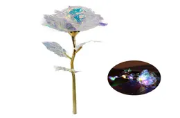 24k Gold Foil Rose Flower Party a LED Luminous Everlasting Rose Mother Valentine039s Day Gift1582117