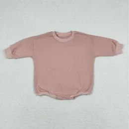 Set di abbigliamento 2024 RTS in stile rosa chiaro felpa con cappuccio di cotone a maniche lunghe Girper per bambini vestiti boutique di alta qualità abiti da bambino a magazzino