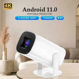 Smart Projector 150ansi 1080 * 720p Android 11 Projektor P30 Dual WiFi6 BT5.0 Cinema Outdoor Portable Projector Uaktualniono HY300 J240509
