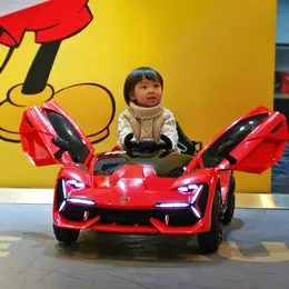 Carrinhos# Novo veículo elétrico infantil com quatro rodas e controle hidráulico de controle remoto para assentos de 1 a 6 anos de idade, carro de criança T240509