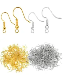 200pcs 100Pairstainless Steel Earring Hooks 전선 프랑스 코일 및 볼 스타일 보석을위한 니켈 이어 실버 3579927