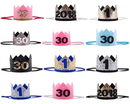 11630 crianças adultos festas de aniversário chapéus meninas kawaii princesa coroa bonés femininos bolo de aniversário baps pó adereços decoração de festa7698732