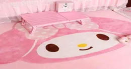 Neuer süßer Cartoon mein Melodie Teppich Anime 100x160 cm Haus weiche Pelz Teppiche Kinder Mädchen Schlafzimmer Wohnzimmer Boden Matten Fußmatte Dekor 211701308