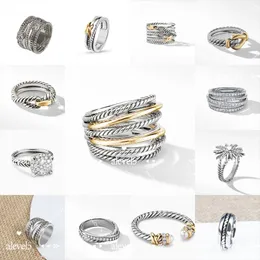 Mode Twisted Ring Männer Ring Designer Ring Frauen geflochtene Designer Schmuck klassische Dy Ring Kupfer Silber Vintage X -Form Dy Ringe Herren Luxus Junge Geschenk kostenlos Versand