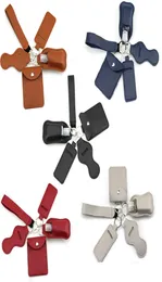 Fashion Pu Leather Keychain 6pcsset Self Safety Keychains Combination with Hand Sanitizer Bottle Case Caselipstick Holder1605172