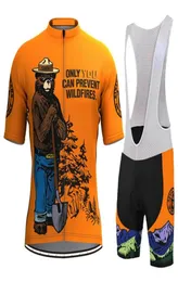 Retro Smokey Bear Prevent Wildfires Cycling Jerseys och Bib Shorts SET5982001