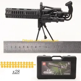 1 : 6 미니 정교한 개틀링 M2 장난감 총 모델 소프트 총알 소프트 총알 모국 총 야외 CS 게임 소품 성인 외관 실제 컬렉션 내구성과 발사 가능한 비틀즈일 선물 소년.