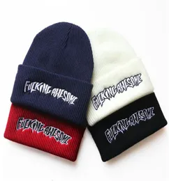 2021 Yeni lanet harika Beanies Nakış Örme Kış Şapkaları Kadınlar İçin Erkekler Bonnet Hip Hop Kapakları Kaşmir Punk Street Fashion CAS6330158