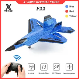 Płaszczyzna RC F22 Slider 2.4G Remot Control Airplanes SU35 EPP Foam Aircraft SU57 Boys Prezenty zabawki dla dzieci 240508