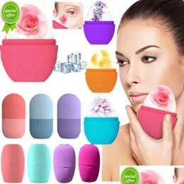 Ice Cream Tools New Sile Ice Cube Trays Beauty Lifting Ball Face Masr Contouring Eye Roller Facial Treatment Reduce Skin Care Tool Dro Dhbk2