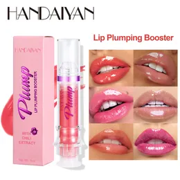 Handaiyaner Lippen prallerischer Booster Gloss hoher Glanz für praller aussehende Lippen Extreme Glanzkristall Volumen Lippenöl heiß