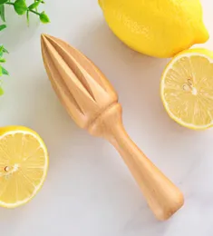 Secretador de limão de faia Limão manualmente arrasador de limão de madeira laranja extrator de suco cítrico de limão sem laca Wax7202626