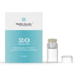 Hydra 20 pinos Micro agulha titânio Tips Derma agulhas cuidados com a pele Anti envelhecimento garrafa de branco9687699