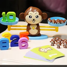 Montessori Math Toy Toy Monkey Balance Baby Montessori Educational Games Nummer Spielzeug Bildungslernspielzeug Unterrichtsmaterial 240509