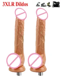 Sexualmaschinenzubehör 3xLR -Anschluss Big Dildo Masturbation Machine Anhang Erwachsener Liebesmaschine Y04084281410